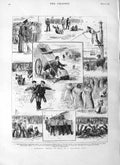 Old Antique Print 1883 Athletic Sport Boys Training Ship Racing Sailors 19th