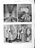 Old Antique Print 1883 Primate Canterbury Cathedral Diocese Easter Lily 19th