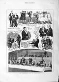 Old Antique Print 1883 Scene Lord Salisbury Birmingham Men Meeting Gibson 19th