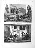 Old Antique Print 1883 Carpet Bazaar Cairo Egypt Transvaal Boer Fine Art 19th