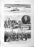 Original Old Antique Print 1883 Celebration Savannah Georgia Port Odessa Bl 19th