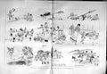 Old Antique Print 1883 Sketches Caldecotts Children Horses Hunting Wind 19th