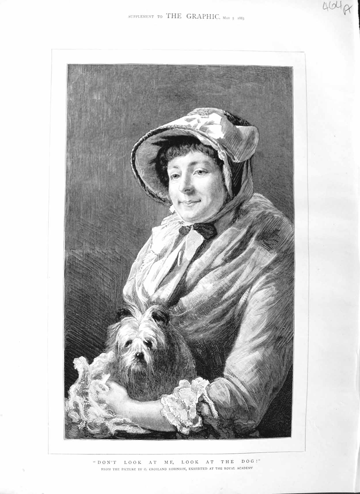 Original Old Antique Print 1883 Portrait Lady Woman Pu 19th Century