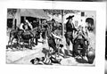 Old Antique Print 1883 Street Scene Barber Spain Men Reinhart Fine Art 19th