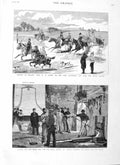 Original Old Antique Print 1883 Hunt Ireland Meath Hound Tenor Bell Courts 19th