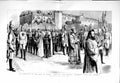 Original Old Antique Print 1883 Coronation Czar Russia Procession Ceremony