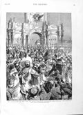 Old Antique Print 1883 Coronation Czar Russia Heralds Proclamation Horses 19th