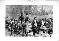 Old Antique Print 1883 London Children Playing Temple Gardens Fine Art 19th