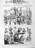 Old Antique Print 1883 Needlework Children Execution Suleiman Alexandria 19th