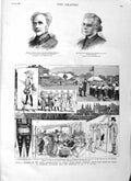 Old Antique Print 1883 London School Children Buckhurst Knollys Colenso 19th