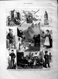 Original Old Antique Print 1883 Castle Fragenstein Innsbruck Austrian Siers