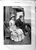 Original Old Antique Print 1883 Wane Honeymoon Man Woman Romance Fine Art 19th