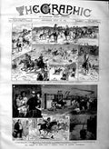Old Antique Print 1883 Cholera Egypt Paper-Chase King Williamstown Africa 19th