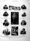 Old Antique Print 1883 Tisza-Esslar Trial Hungary Solomossy Scharf Braun 19th