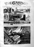 Old Antique Print 1883 Yacht Racing Delaware America Rangoon Monkey Point 19th