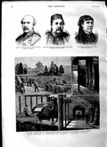Original Old Antique Print 1883 Wine Australia Vineyards Hubert Prince 19th