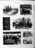 Old Antique Print 1883 Yarmouth Herring Fishery Wharf Harbour Boats Nets 19th