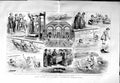 Original Old Antique Print 1883 Ladies Swimming Competition Costume Victorian