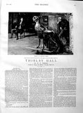 Old Antique Print 1883 Illustration Story Thirlby Hall Lady Constance Art 19th