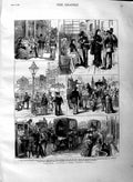 Old Antique Print 1883 Lady Constance Howard Apsley Grylls Clarence Horse 19th