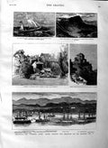 Original Old Antique Print 1883 Madagascar Taymouth Castle Professor Owen 19th