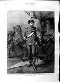 Original Old Antique Print 1883 Prince Wales Honorary Colonel Blucher Hussars