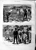 Original Old Antique Print 1883 New South Wales Australia Flogging Bush Thief