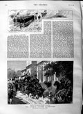 Original Old Antique Print 1883 Germany Siers Merseburg Emperor Janus Hugel
