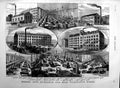 Original Old Antique Print 1883 John Brinsmead Pianoforte Works Manufacturing