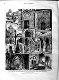 Original Old Antique Print 1883 Architecture Spain Convent Cordova Cathedral