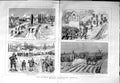 Original Old Antique Print 1883 German Siers Manouvres Homburg Erlenbach 19th
