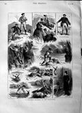 Original Old Antique Print 1883 Curate Holiday Highlands Scotland Hunting Sport