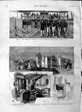 Original Old Antique Print 1883 Sultan Zanzibar Euryalus Ship Montefiore R 19th
