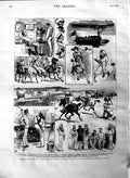 Old Antique Print 1883 English Sports Naval Paper Chase Maldonado River 19th