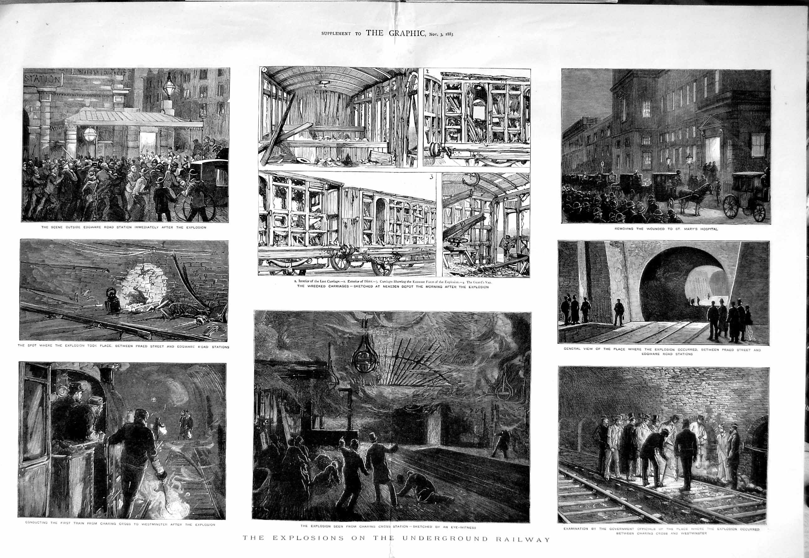 Old Antique Print 1883 Martin Luther Erfurt Wartburg Underground Railway 19th