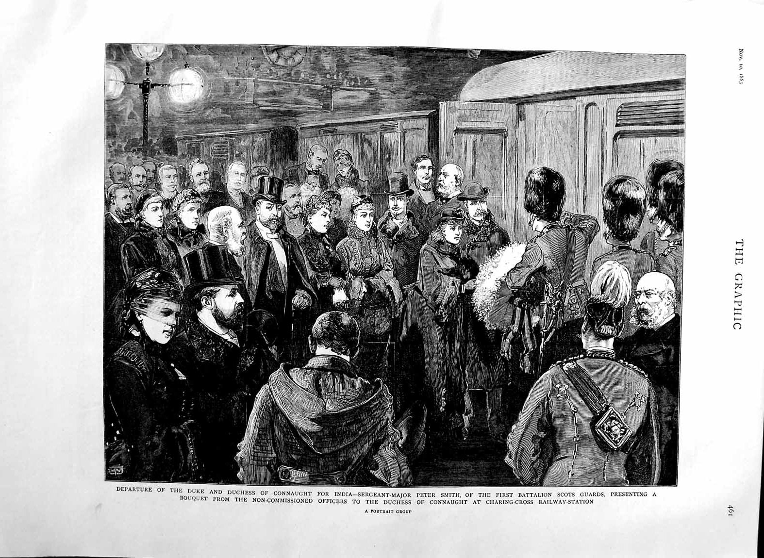 Old Antique Print 1883 Duke Connaught India Peter Smith Charing Railway 19th