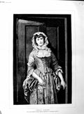 Original Old Antique Print 1883 Portrait Dolly Varden Edgar Hanley Art 19th