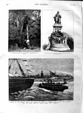 Old Antique Print 1883 Princess Louise Marquis Lorne Liverpool Dore Paris 19th