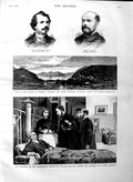 Old Antique Print 1883 William Harcourt Hospital Tchesme Asia Minor Reid 19th