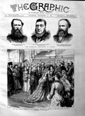 Original Old Antique Print 1883 Lord Mayor Guildhall Transvaal Smit Krugee 19th
