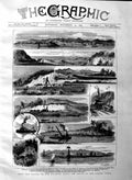 Old Antique Print 1883 Panama Canal Railway Culebra Colon Chagres River 19th