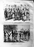 Original Old Antique Print 1883 War Soudan Hicks Pasha Farquhar Evans Rosenberg