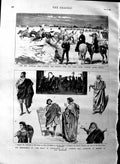 Old Antique Print 1883 Birds Aristophanes Andrews University Egypt Army 19th