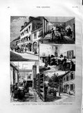 Original Old Antique Print 1883 Victoria Girls School Carlsruhe Duchess Baden
