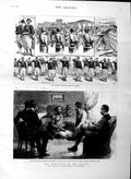 Original Old Antique Print 1884 Soudan War General Sartorius British Army Egypt