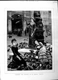 Original Old Antique Print 1884 Fine Art Feeding Pigeons St. Mark'S Venice 0