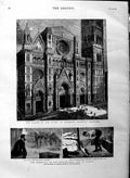 Old Antique Print 1884 Architecture Duomo Florence Soudan Tent Suakim War 19th