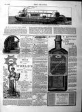 Original Old Antique Print 1884 Le Stanley Steam Boat Congo Cod Liver Oil 19th