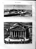Old Antique Print 1884 King Italy Tomb Emmanuel Pantheon Rome Fort Curtis 19th