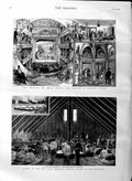 Original Old Antique Print 1884 Maori Bath Ohinemutu New Zealand Theatre C 19th